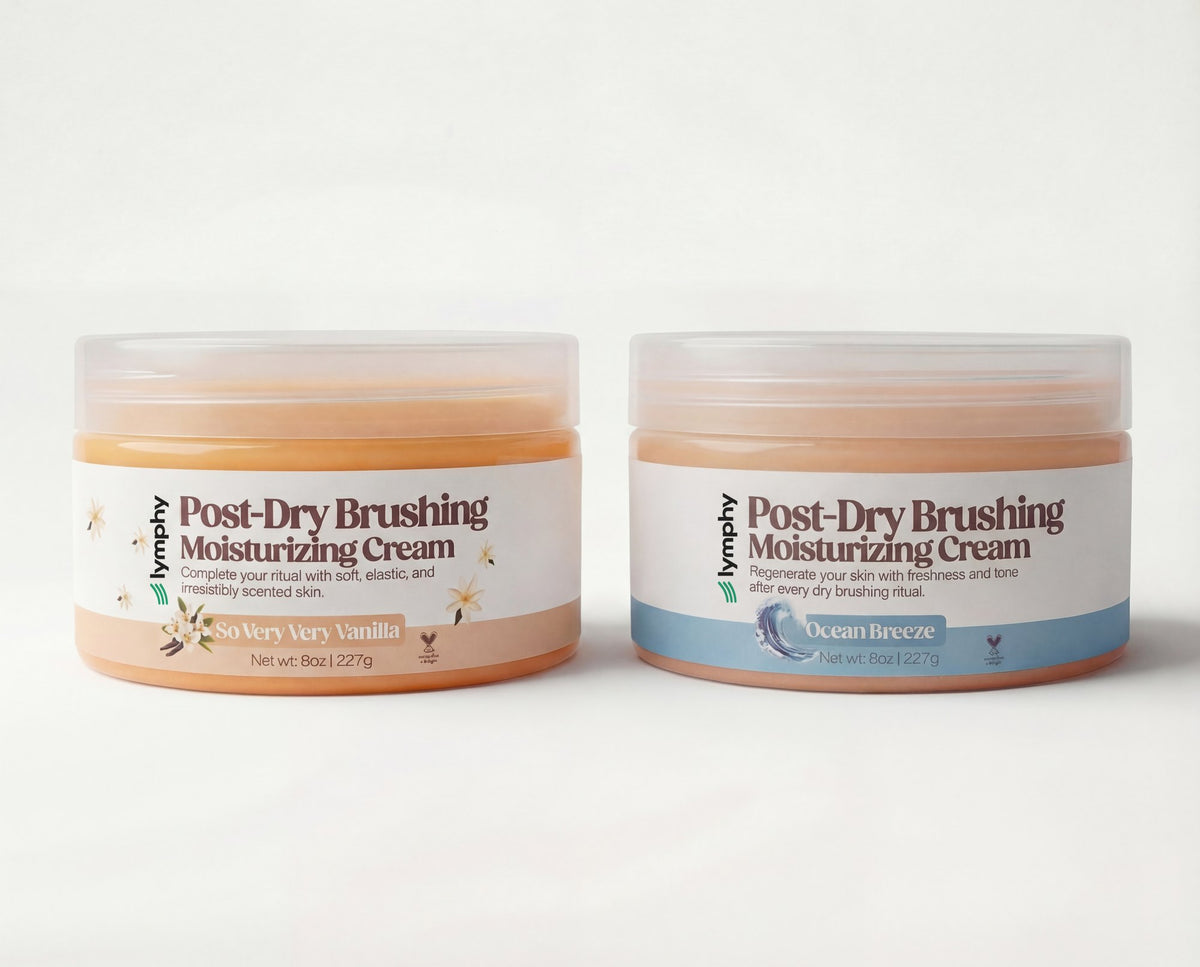 Post-brush body cream, Vanilla and Ocean Breeze